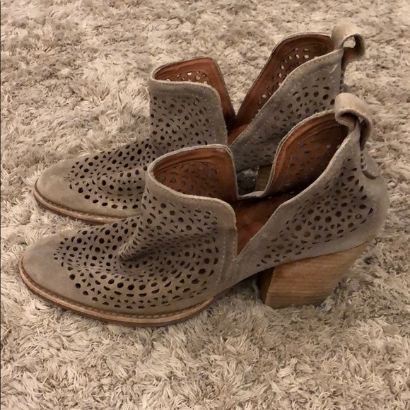 Jeffrey Campbell Rosalee Suede Perforated Booties - Picture 9 of 9